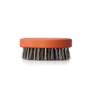 Pearwood Grey Tampico Fibre Beard Brush/travel Military Hair brush