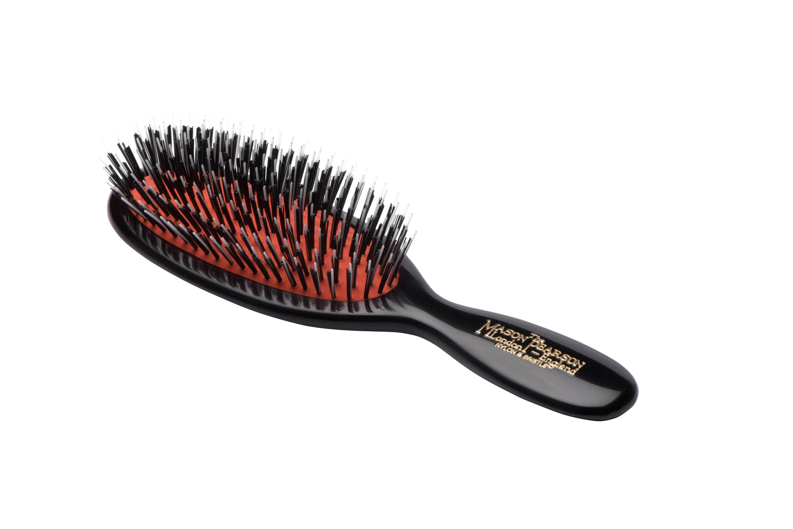 Pocket Mason Pearson Pure & Nylon Bristle Hair Brush in Dark Ruby (BN4 Pocket)