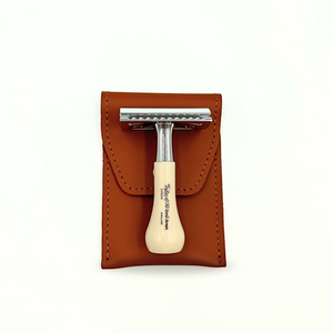 Mini Safety Travel Razor in Imitation Ivory
