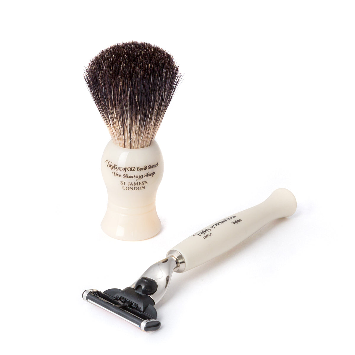 Taylor of Old Bond Street No. 74 Mach3 Shaving Set in Imitation Ivory