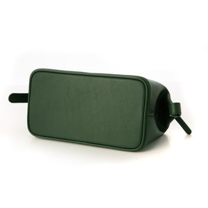 Medium Royal Forest Green Leather Wash Bag